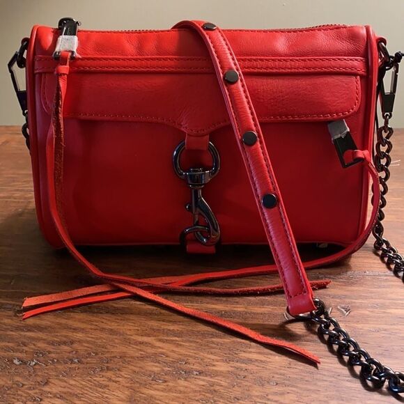 REBECCA MINKOFF “Mini MAC” Watermelon Leather Xbdy - Picture 1 of 8